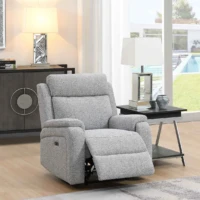 Abbey Fabric Power Recliner Sofa - Silver armchair Abbey Fabric Power Recliner Sofa - Silver armchair