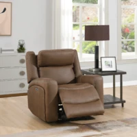 Abbey Leather Power Recliner Sofa - Tan armchair Abbey Leather Power Recliner Sofa - Tan armchair