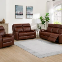 Abbey Leather Power Recliner Sofa - Tan suite Abbey Leather Power Recliner Sofa - Tan suite