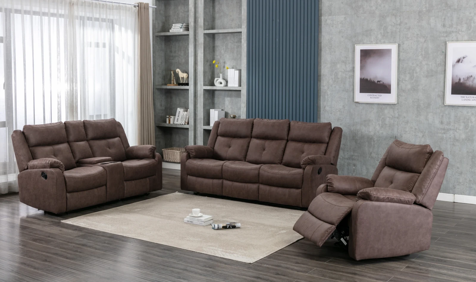 Alcove Recliner Sofa - Chestnut suite Alcove Recliner Sofa - Chestnut suite