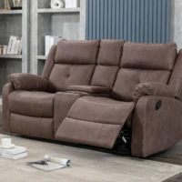 Alcove Recliner Sofa - Chestnut 2 seater with console Alcove Recliner Sofa - Chestnut 2 seater with console