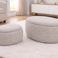 Cask Large Storage Ottoman - Stone Cask Large Storage Ottoman - Stone