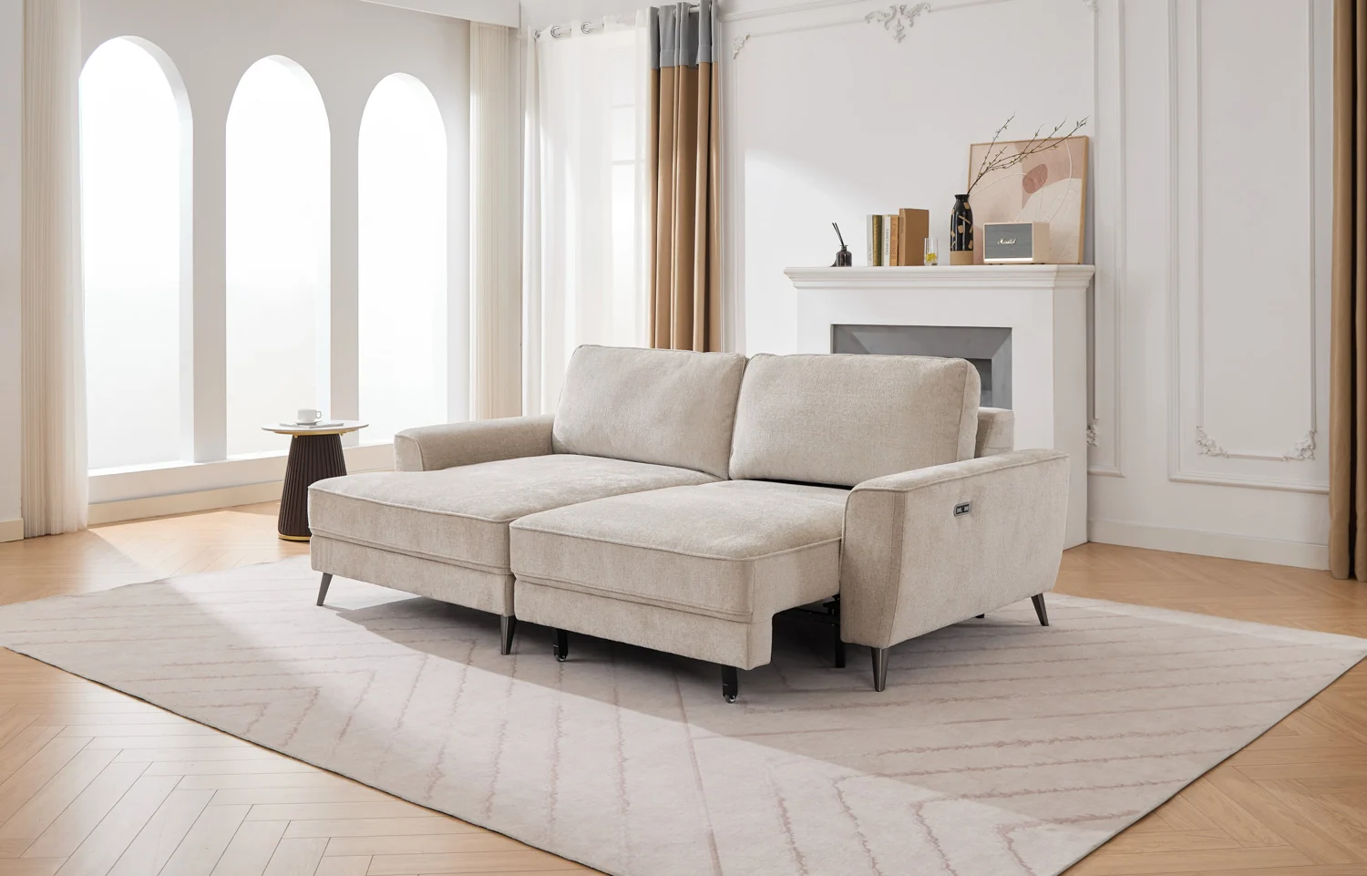 Drift Power Recliner Sofa - Beige detail Drift Power Recliner Sofa - Beige detail
