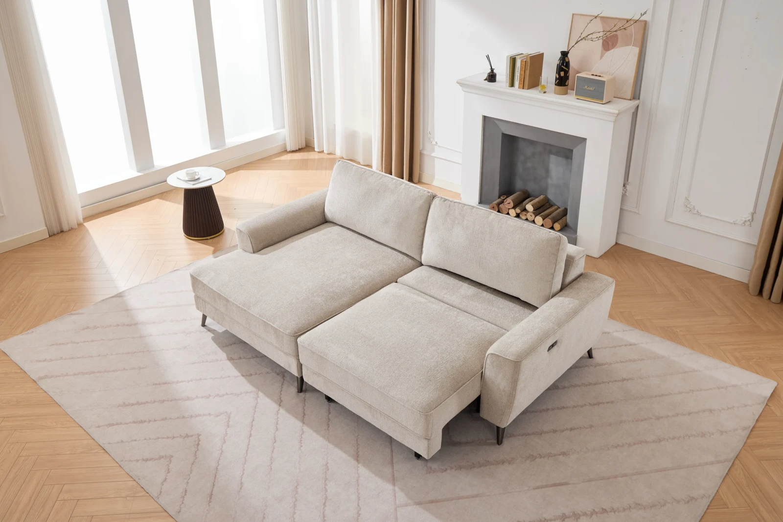 Drift Power Recliner Sofa - Beige detail Drift Power Recliner Sofa - Beige detail