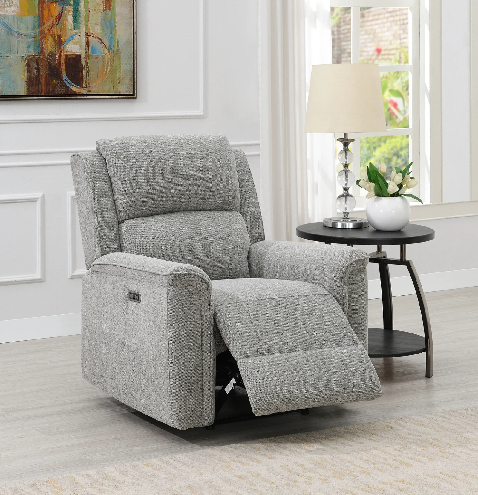 Harbour Power Recliner Sofa - Light Grey armchair Harbour Power Recliner Sofa - Light Grey armchair
