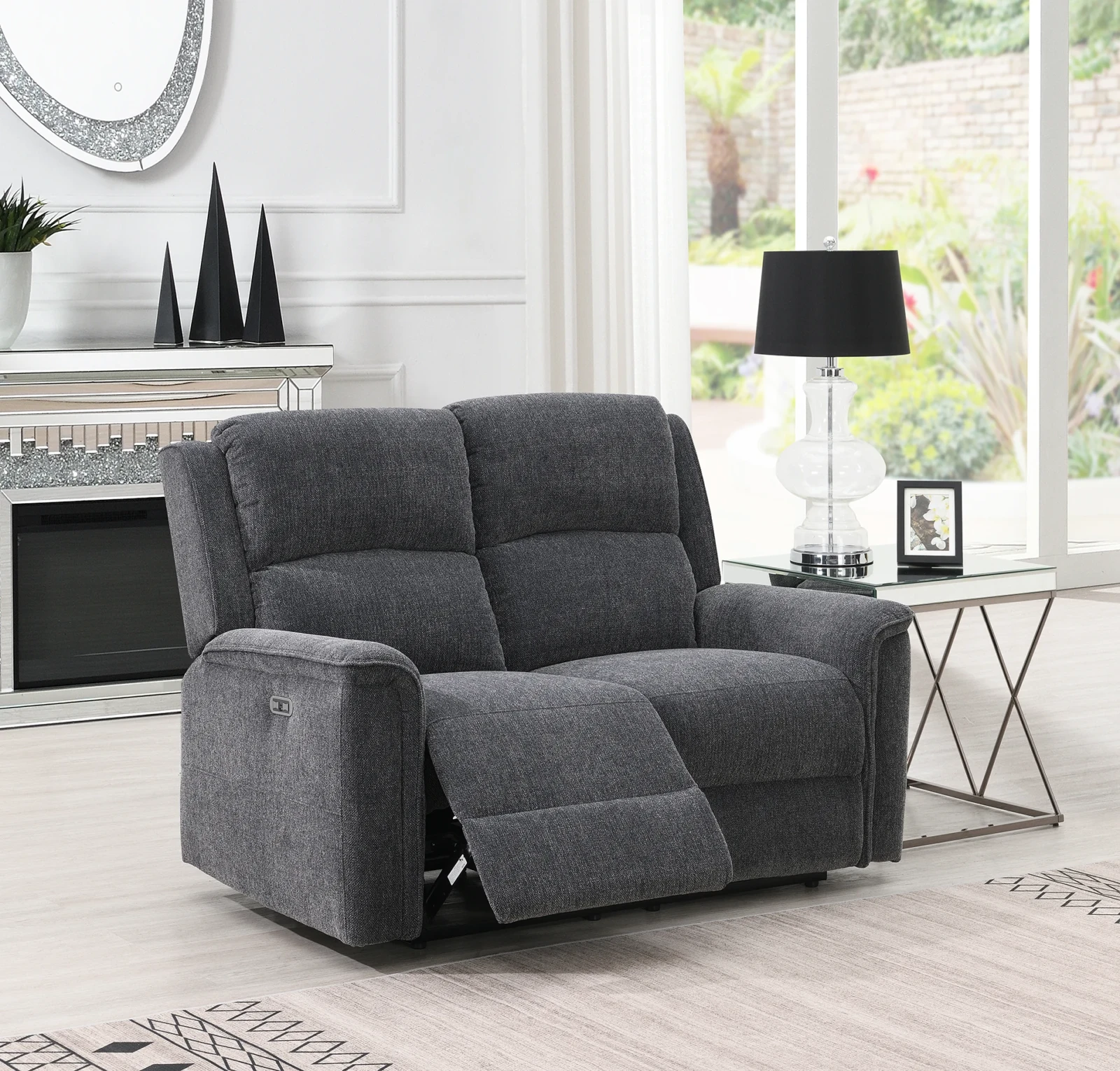 Harbour Power Recliner Sofa - Charcoal 2 seater Harbour Power Recliner Sofa - Charcoal 2 seater