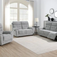Haven Manual Recliner Sofa - Light Grey suite Haven Manual Recliner Sofa - Light Grey suite