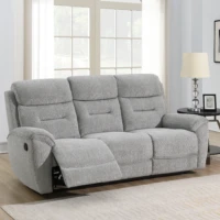 Haven Manual Recliner Sofa - Light Grey 3 seater Haven Manual Recliner Sofa - Light Grey 3 seater
