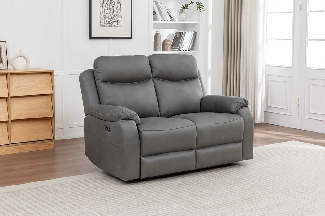 Haven Power Recliner Sofa - Charcoal 2 seater Haven Power Recliner Sofa - Charcoal 2 seater