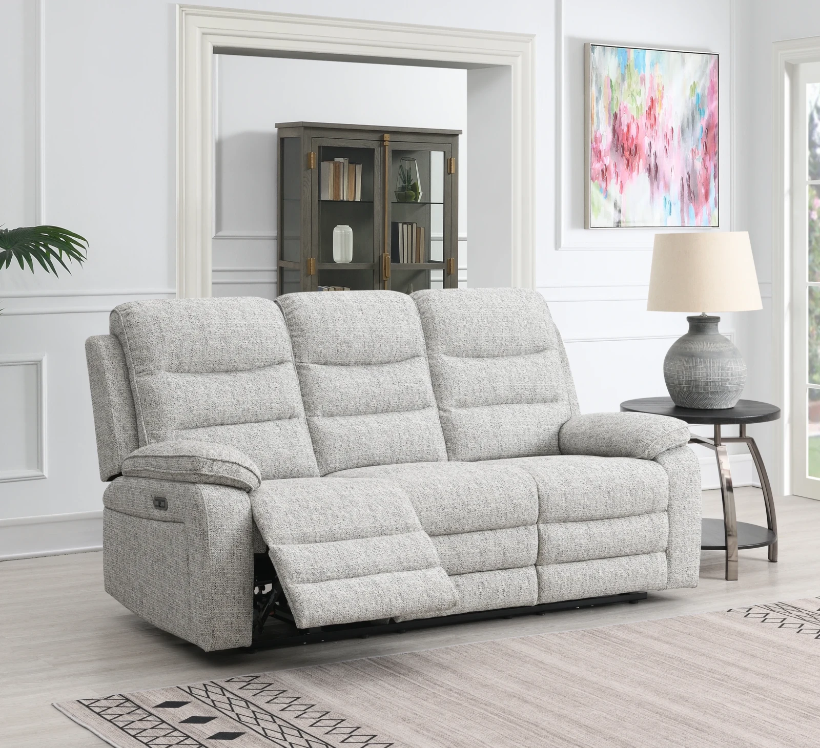 Hearth Power Recliner Sofa - Light Grey 3 seater Hearth Power Recliner Sofa - Light Grey 3 seater