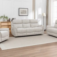 Hearth Power Recliner Sofa - Light Grey detail Hearth Power Recliner Sofa - Light Grey detail
