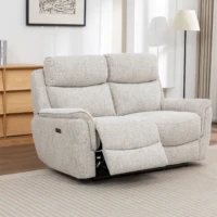 Hearth Power Recliner Sofa - Light Grey detail Hearth Power Recliner Sofa - Light Grey detail