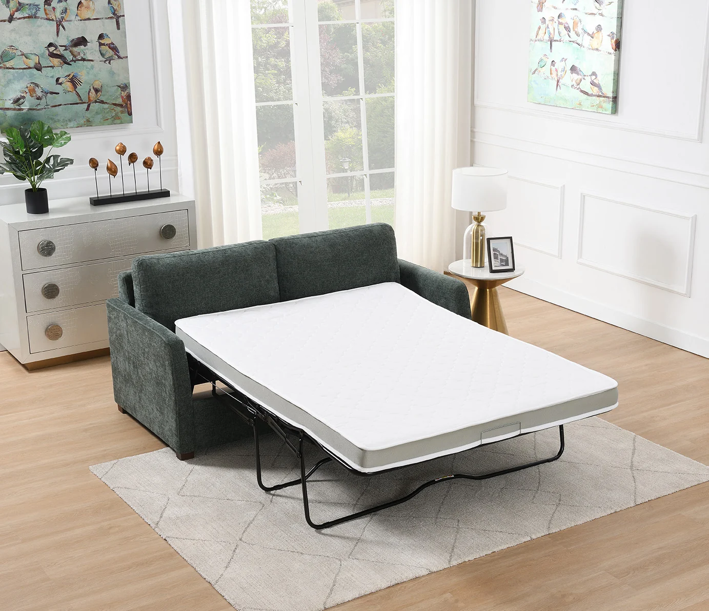 Hideaway Sofa Bed - Winter Moss as a bed Hideaway Sofa Bed - Winter Moss as a bed