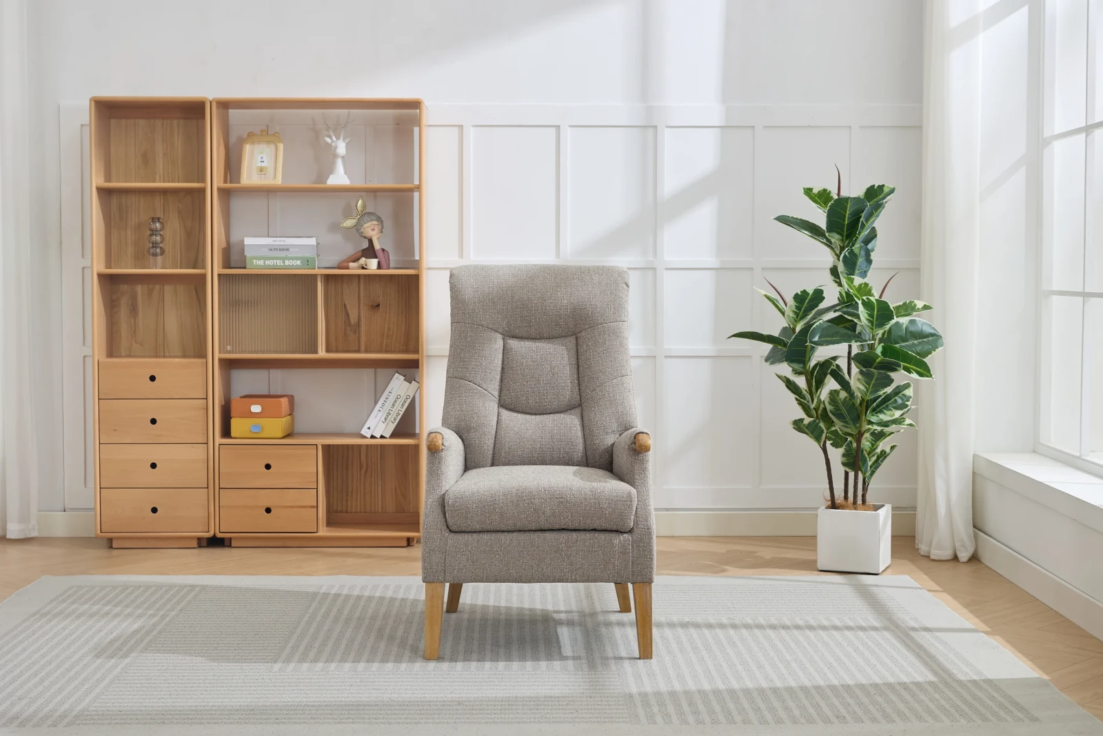 Library Recliner Chair - Oatmeal Library Recliner Chair - Oatmeal