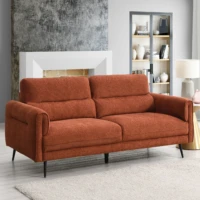 Linen Sofa - Deep Terra 3 seater Linen Sofa - Deep Terra 3 seater