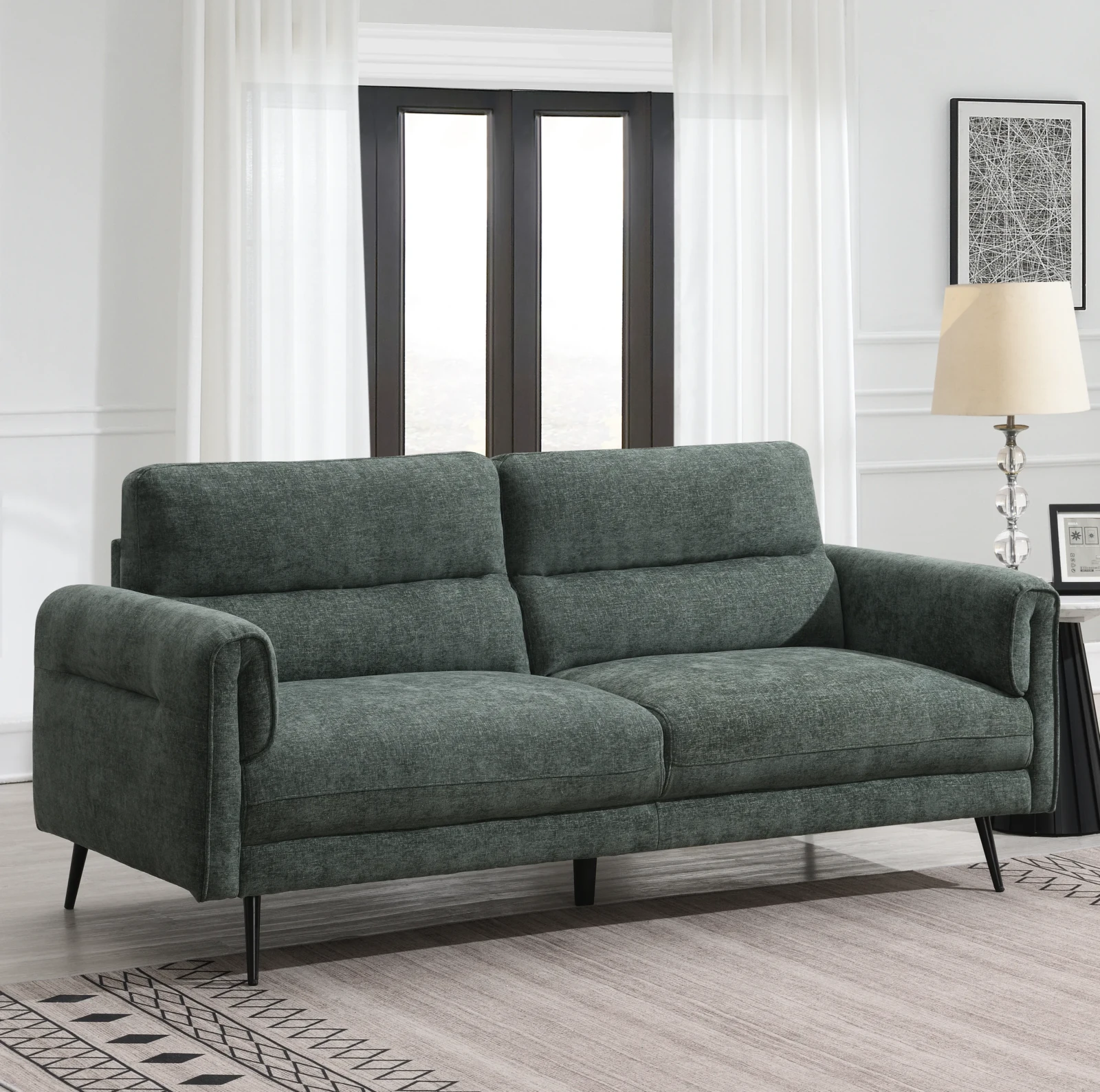 Linen Sofa - Winter Moss 3 seater Linen Sofa - Winter Moss 3 seater
