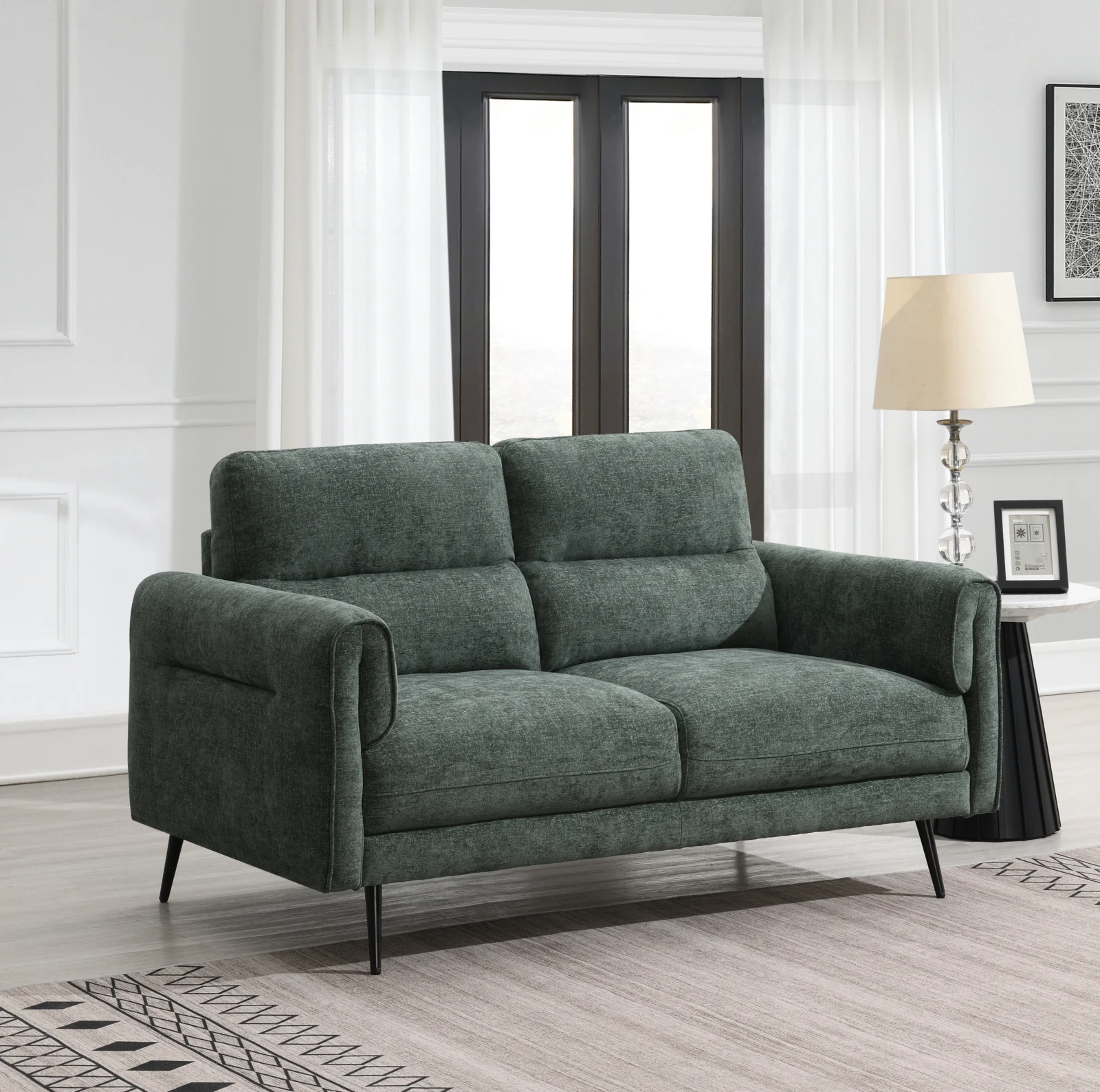 Linen Sofa - Winter Moss 2 seater Linen Sofa - Winter Moss 2 seater