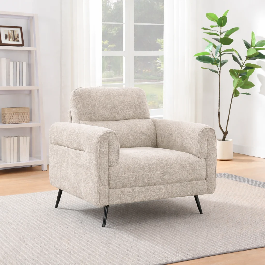 Linen Sofa - Beige armchair Linen Sofa - Beige armchair