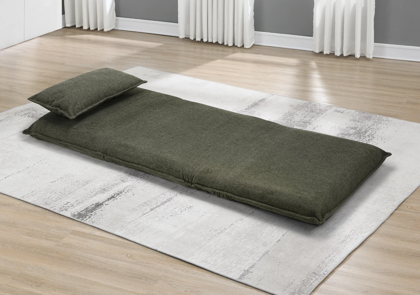 Lodge Sofa Bed - Winter Moss as a bed Lodge Sofa Bed - Winter Moss as a bed