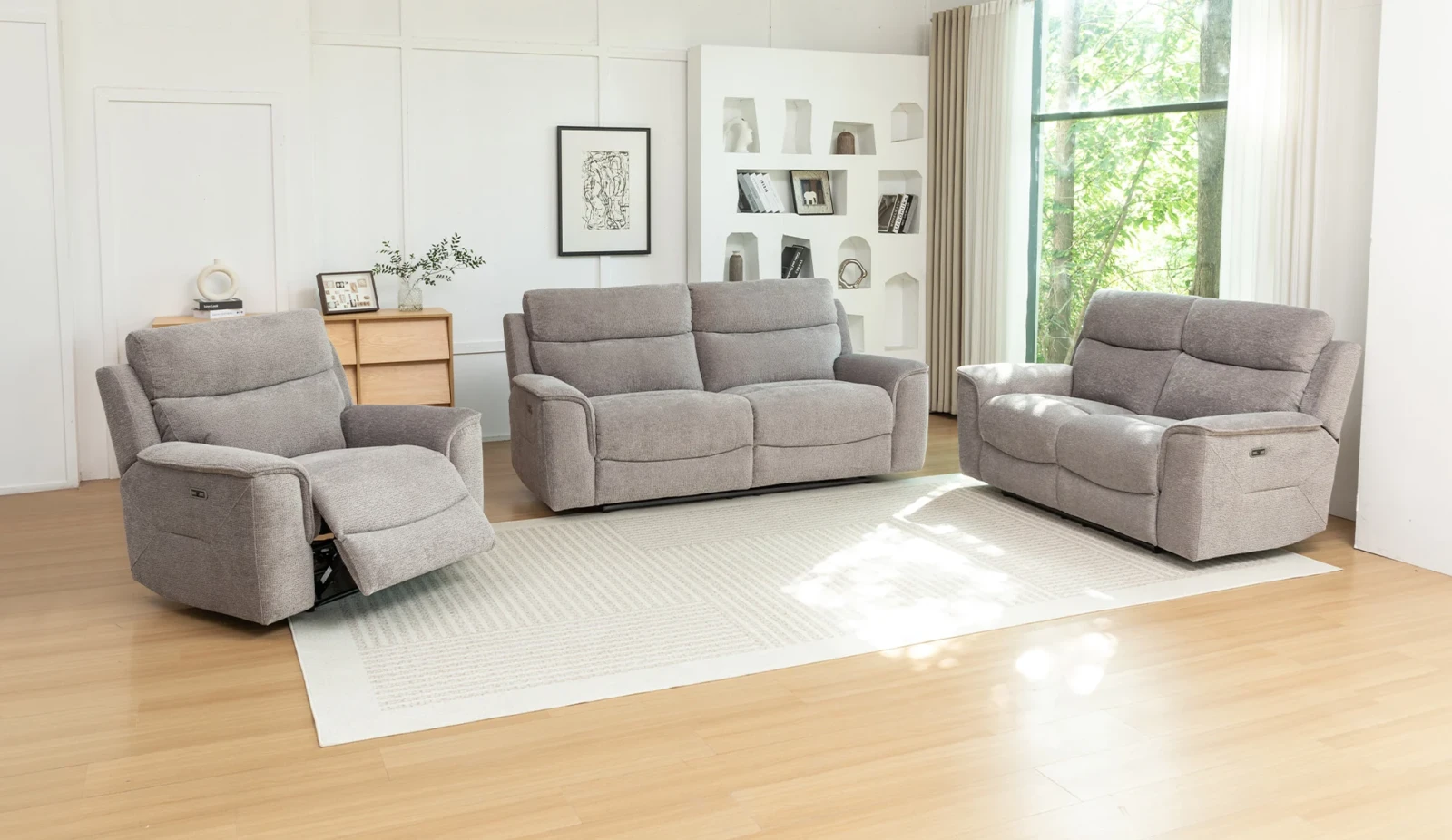 Meadow Power Recliner Sofa - Mink suite Meadow Power Recliner Sofa - Mink suite
