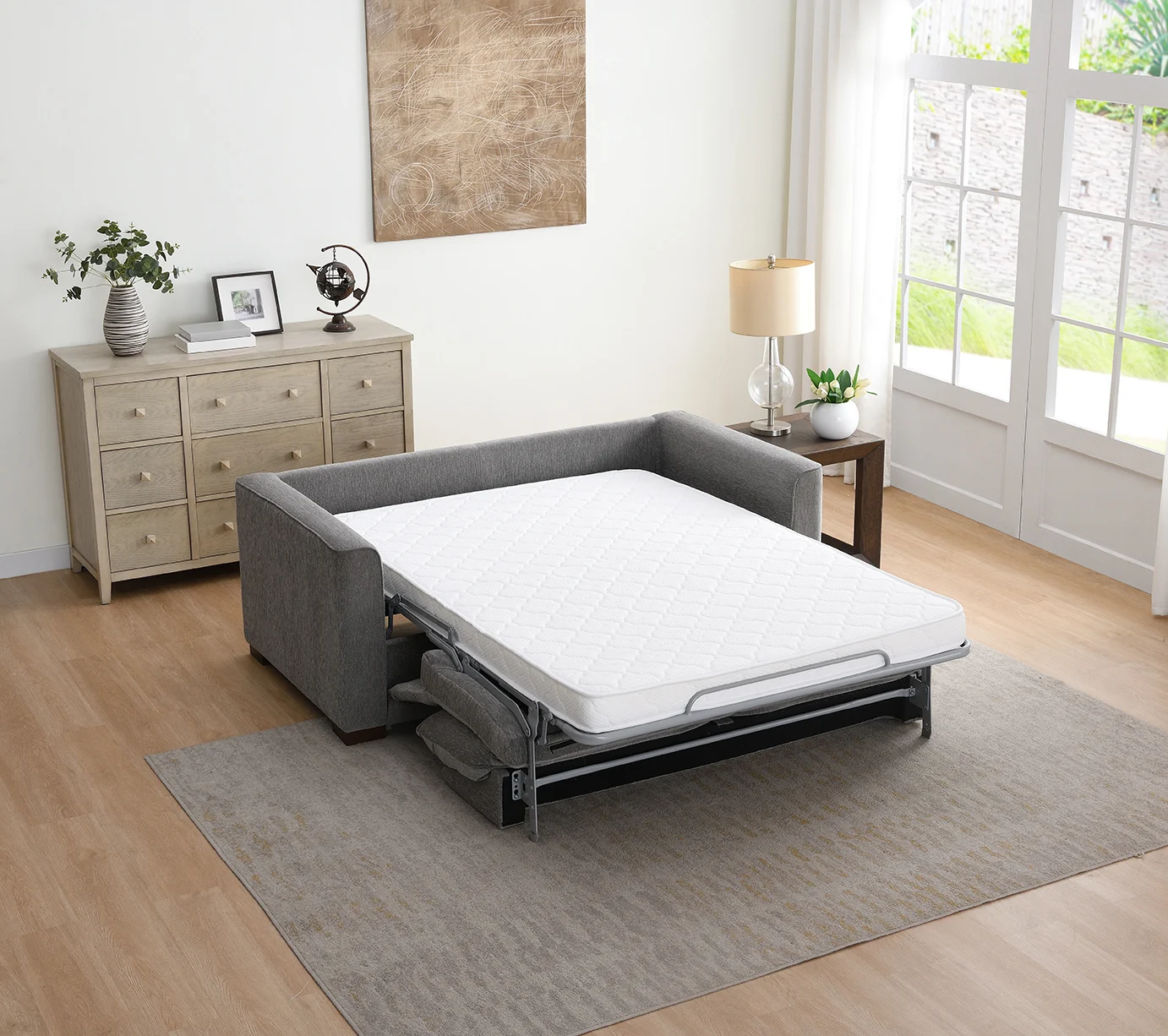 Nest Sofa Bed - Light Grey as a bed