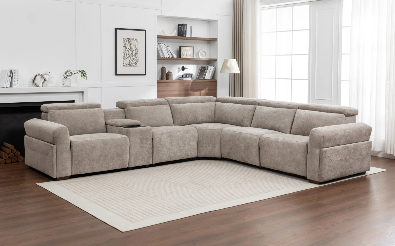 Nook Power Recliner Sofa - Beige corner Nook Power Recliner Sofa - Beige corner