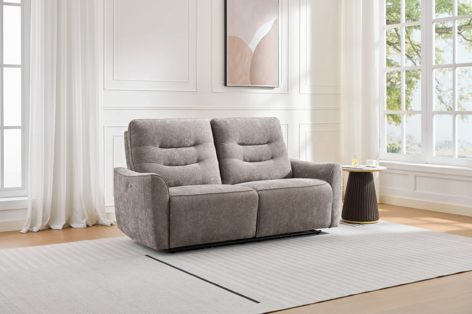 Orchard Power Recliner Sofa - Stone 2 seater