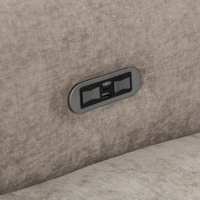 Regent Power Recliner Sofa - Oyster detail Regent Power Recliner Sofa - Oyster detail