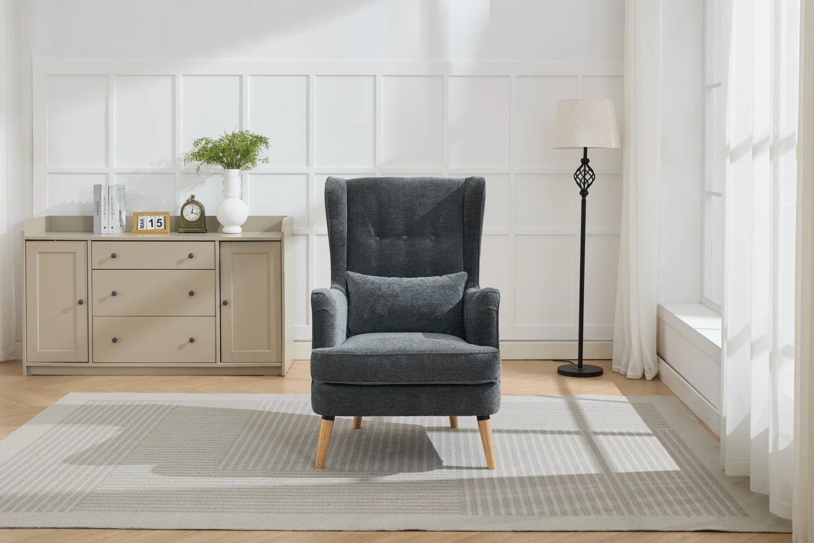 Tea Armchair - Grey detail Tea Armchair - Grey detail