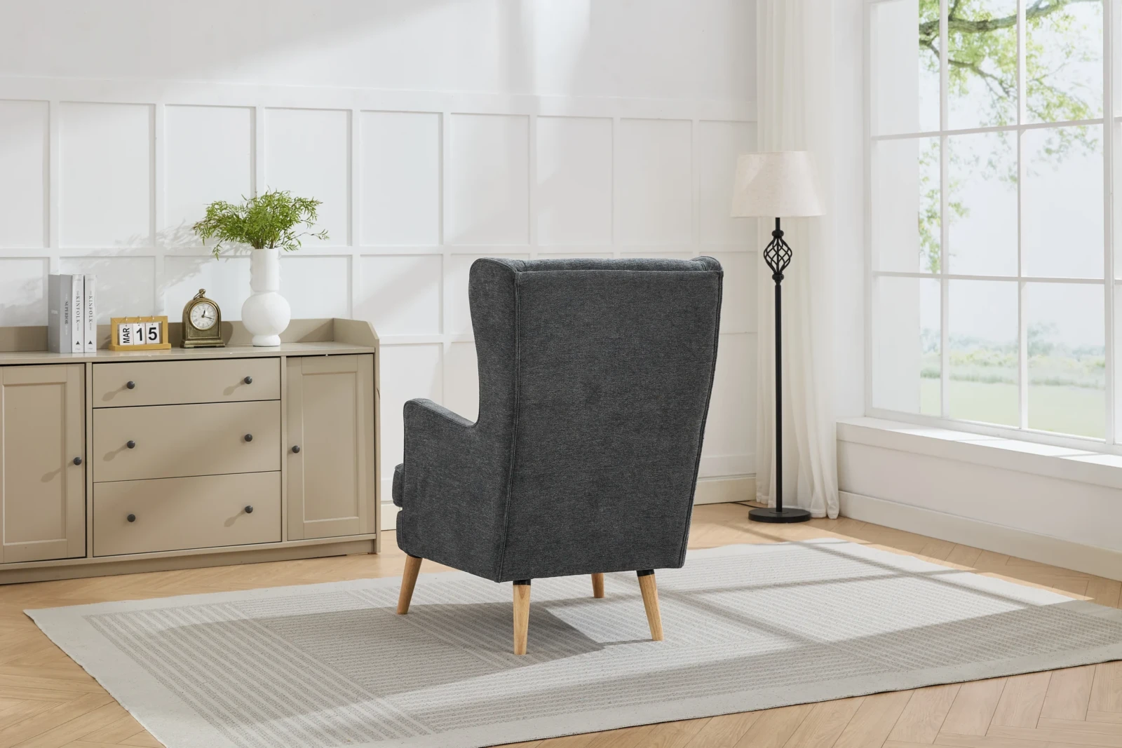 Tea Armchair - Grey detail Tea Armchair - Grey detail