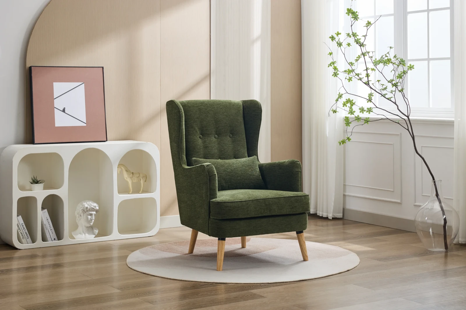 Tea Armchair - Moss detail Tea Armchair - Moss detail
