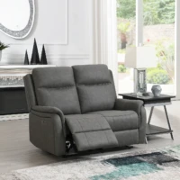 Willow Power Recliner Sofa - Stone Grey 2 seater Willow Power Recliner Sofa - Stone Grey 2 seater