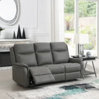 Willow Power Recliner Sofa - Stone Grey 3 seater Willow Power Recliner Sofa - Stone Grey 3 seater